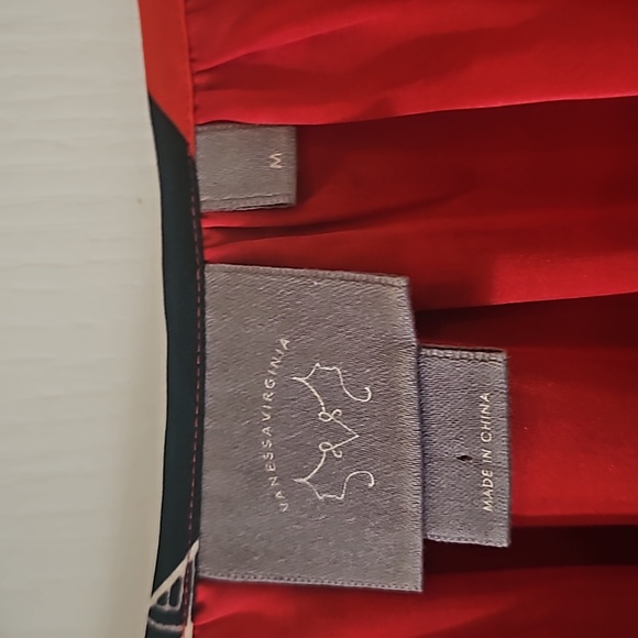 Anthropologie Vanessa Virginia Persian Rose Tassel Dress Size Medium - Picture 7 of 8